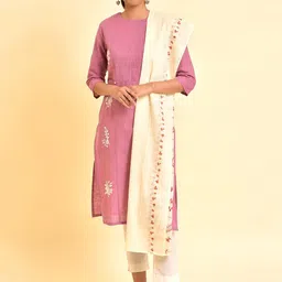 W Floral Printed Pure Cotton Dupatta-32