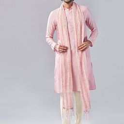 KISAH Mandarin Collar Regular Kurta With Trousers & Dupatta-picture-36