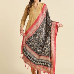 Dupatta Bazaar Floral Printed Art Silk Dupatta-14