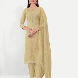 TAVAS Ethnic Motifs Sequinned Embroidered Unstitched Dress Material-picture-16
