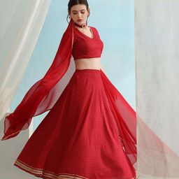 Khushal K Printed Ready to Wear Lehenga & Blouse With Dupatta-picture-46