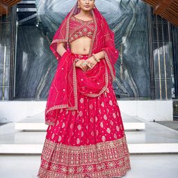 CHANSI Embroidered Thread Work Ready To Wear Lehenga & Blouse With Dupatta-41