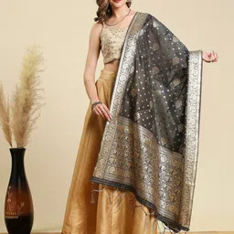 Dupatta Bazaar Ethnic Motifs Woven Design Dupatta image 1