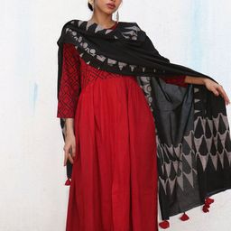 Chidiyaa Asra Block Printed Pure Cotton Dupatta image 2