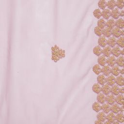 Clora Creation Purple & Gold-Coloured Embroidered Net Dupatta with Gotta Patti image 3