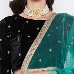 Clora Creation Embroidered Net Dupatta With Sequinned image 2