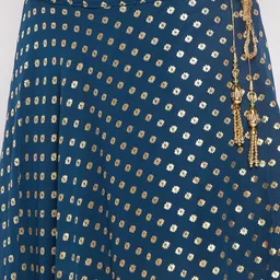 Clora Creation Printed Georgette Flared Skirt with Dupatta image 2