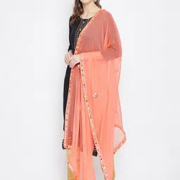 Clora Creation Embroidered Dupatta with Mirror Work image 3