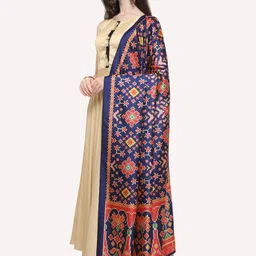 Kaizen TEXO FAB Blue & Red Ethnic Motifs Printed Dupatta image 3