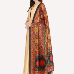 Kaizen TEXO FAB Black & Green Ethnic Motifs Printed Dupatta image 5