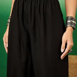 Sangria Floral Printed A-Line Kurta With Trouser & Dupatta image 3