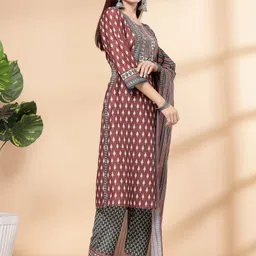 Nayam By Lakshita Floral Printed Regular Kurta with Palazzos & With Dupatta image 4