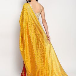 Dupatta Bazaar Yellow Ethnic Motifs Printed Khari Print Dupatta image 4