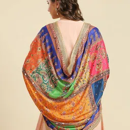 Dupatta Bazaar Ethnic Motifs Printed Dupatta with Mirror Work image 5