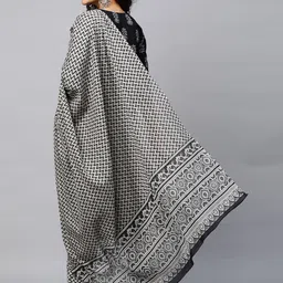 INDYES Ethnic Motifs Printed Regular Sequinned Pure Cotton Kurta with Trousers & Dupatta image 5