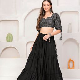 DAEVISH Printed Ready to Wear Lehenga & Blouse With Dupatta image 3