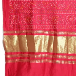 SOUNDARYA Printed Bandhani Dupatta with Zari image 3