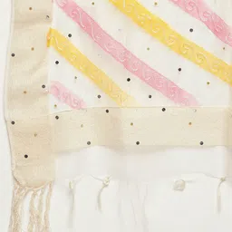 Clora Creation Embroidered Organza Dupatta with Mirror Work image 3