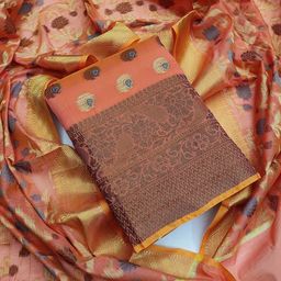 SHADOW & SAINING Ethnic Motifs Woven Design Unstitched Dress Material-picture-1