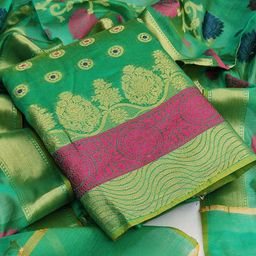 SHADOW & SAINING Floral Woven Design Unstitched Dress Material-picture-24
