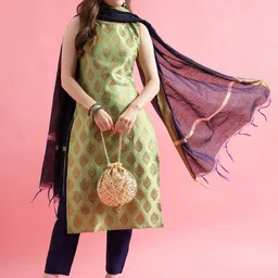 VredeVogel Women Ethnic Motifs Regular Kurta with Trousers & With Dupatta-picture-9