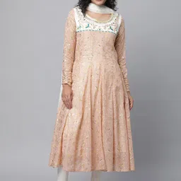 AURELIA Floral Printed Thread Work Kurta With Leggings & Dupatta-picture-9
