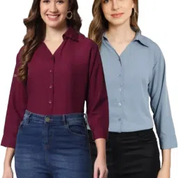 Women Regular Fit Solid Spread Collar Casual Shirt-image-51