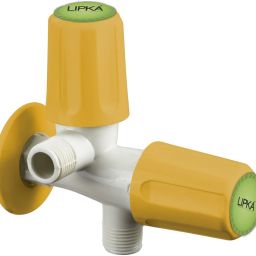 Grand Collection 2 Way Angle Cock PTMT Faucet/Tap (Yellow & Ivory) with Flange | Angle Valves for connection pipes, geysers, flush tanks, health faucets Angle Cock Faucet-image-39