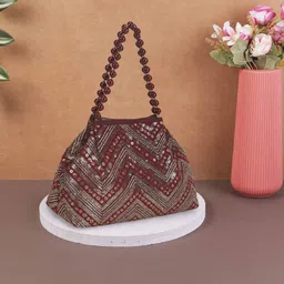 mochi Women Maroon Potli-picture-46