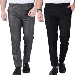 Men Regular Fit Multicolor Polycotton Trousers-image-60