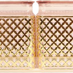 homestic 2 Container & Tray Set|Plastic Serving Tray, Airtight Containers,400 ml(Gold) Container Serving Set image 3