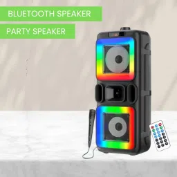 FRONY Pushpa(PORTABLE BLUETOOTH PARTY SPEAKER) 3D Sound With Karaoke Mic/RGB LightA247 40 W Bluetooth Party Speaker-image-75