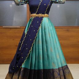 Self Design Semi Stitched Lehenga Choli-image-35