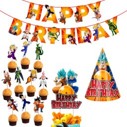 Dragon Ball Z theme Party Supplies,Dragon Ball Z Birthday Decorations for Boys-image-63