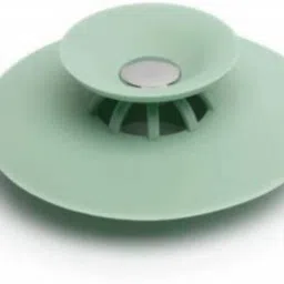 2-in-1 Silicone Sewer Sink Stopper with Hair Catcher (10.3 cm) Vessel Sink-10