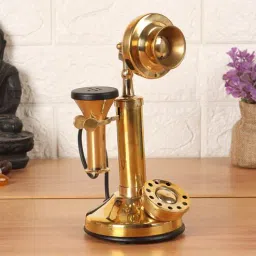 exim decor Vintage Style Aesthetic Brass Dummy Retro Telephone-picture-39