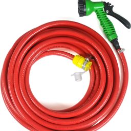 10 Meter 3-Layered Red Braided Heavy Duty Flexible Pipe Diameter (Size½’’,12 mm) With Nozzle Sprayer For Garden,Car Wash,Floor Clean,Easy to Connect Hose Pipe-image-13