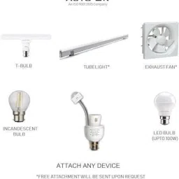 auto-on Motion Light Fixture Holder ( Convert Any bulb to Automatic ) Energy Saver Wired Sensor Security System image 4
