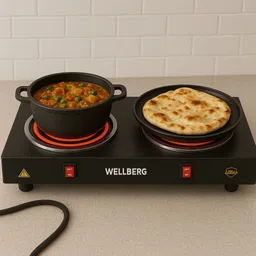 wellberg 2000W Electric Hot Plate Portable Dual Coil Double Burner Stove for SmallKitchen Electric Cooking Heater-picture-17