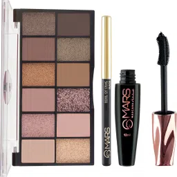 12 Shade Smoky Eyes Eyeshadow PaletteWith Smudge Proof Mascara and Smudge Proof Kajal-0
