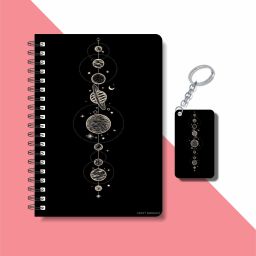 SPACE DIARY & KEYCHAIN A5 Notebook RULED 120 Pages-4