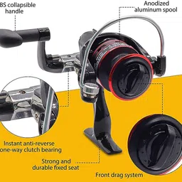 quenhai Telescopic Fishing Reel HB-3000 Hb 3000 reel metal Black Fishing Rod-picture-38