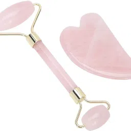 jaderoller Rose Quartz Massage Roller Anti-ageing Natural Gua Sha Massage Tool, Green Jade Himalayan Natural Jade Roller Massage Tool Massager-6