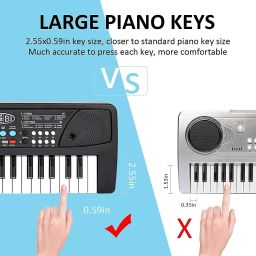 kavana 37 Key Piano Keyboard Toy for Kids P36 dc Power Option+Recording Microphone Analog Portable Keyboard Analog Portable Keyboard image 2