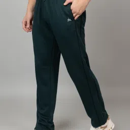 Men Solid Dark Green Track Pants-image-80