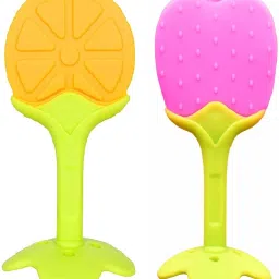 Teether Fruit Shape Teether For 6 to 12 Months Baby ( Pack of 2 ) Teether-19