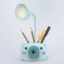 4in1 Table Lamp Night Lamp with Pencil Sharpener Pen Stand Mobile Stand for Girls Boys (Battery not Required) Study Lamp-25
