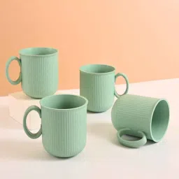 eha Fern Statement Coffee Mug 350 ml (4 Pc)Rice Husk Biocomposite-picture-43
