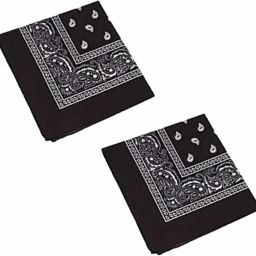 riseabove 20inches x 20inches Cotton Multiple use Pack of 2 ["Black"] Handkerchief-image-12