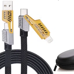 BUFONA 4-in-1 USB C Cable, 65W Fast Braided Multi-Charging Data Transfer Cable+Pouch Charging Pad-picture-23